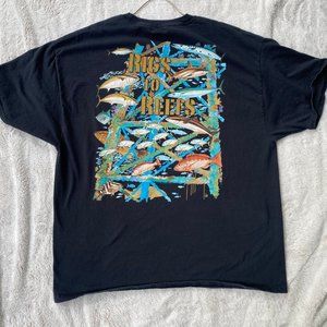 GUY HARVEY "RIGS TO REELS" GRAPHIC TEE SZ XL